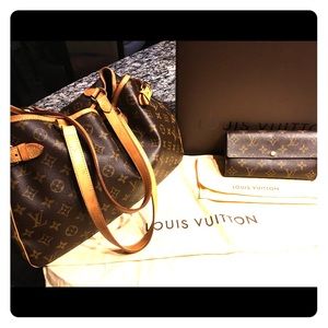 LOUIS VUITTON Batignolles Shoulder Bag & Wallet!!